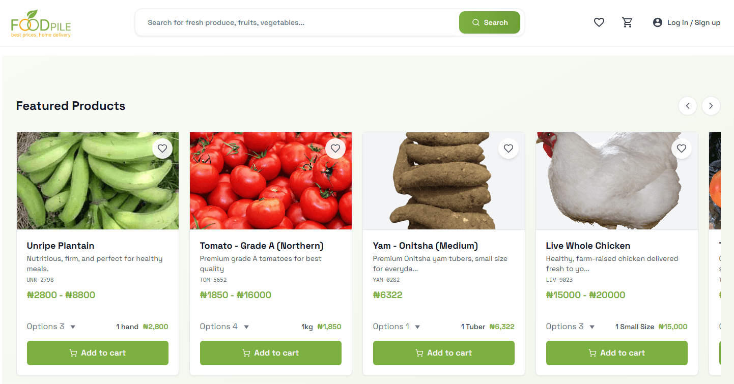 FoodPile.shop - E-Commerce